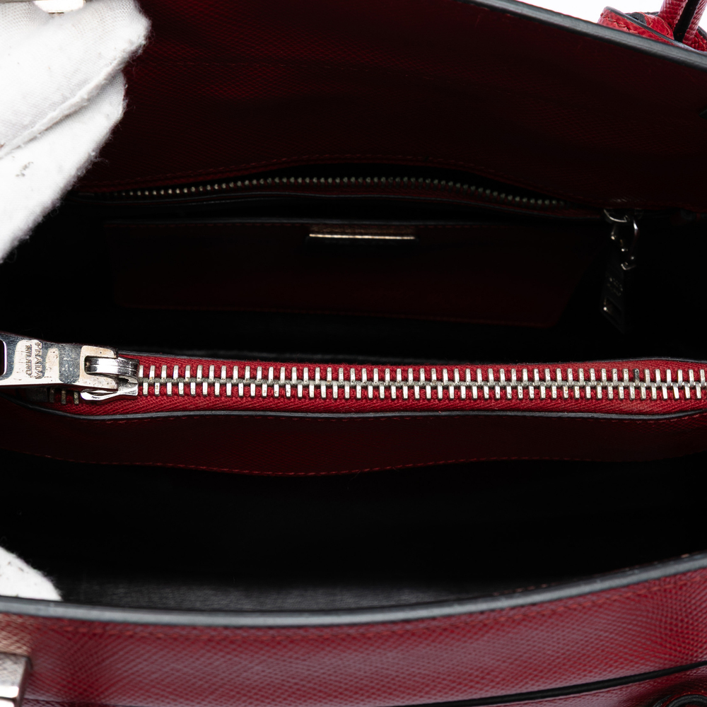 Pre-Loved Prada Saffiano Cuir Turnlock Twin Satchel - Picture 4 of 6